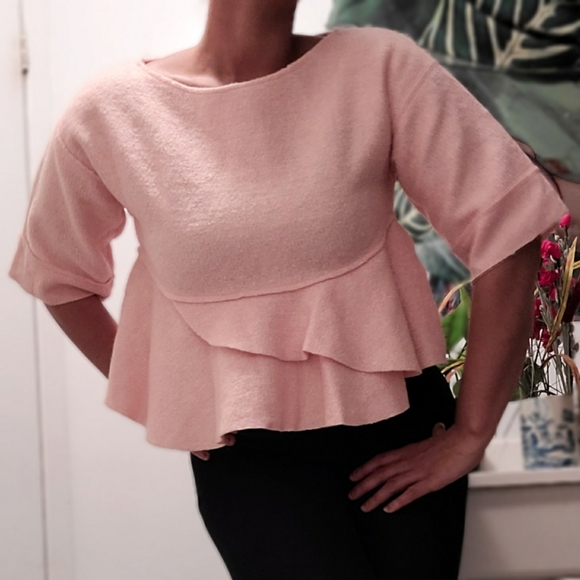 NWOT Sahoco crop peplum sweater - Picture 1 of 4